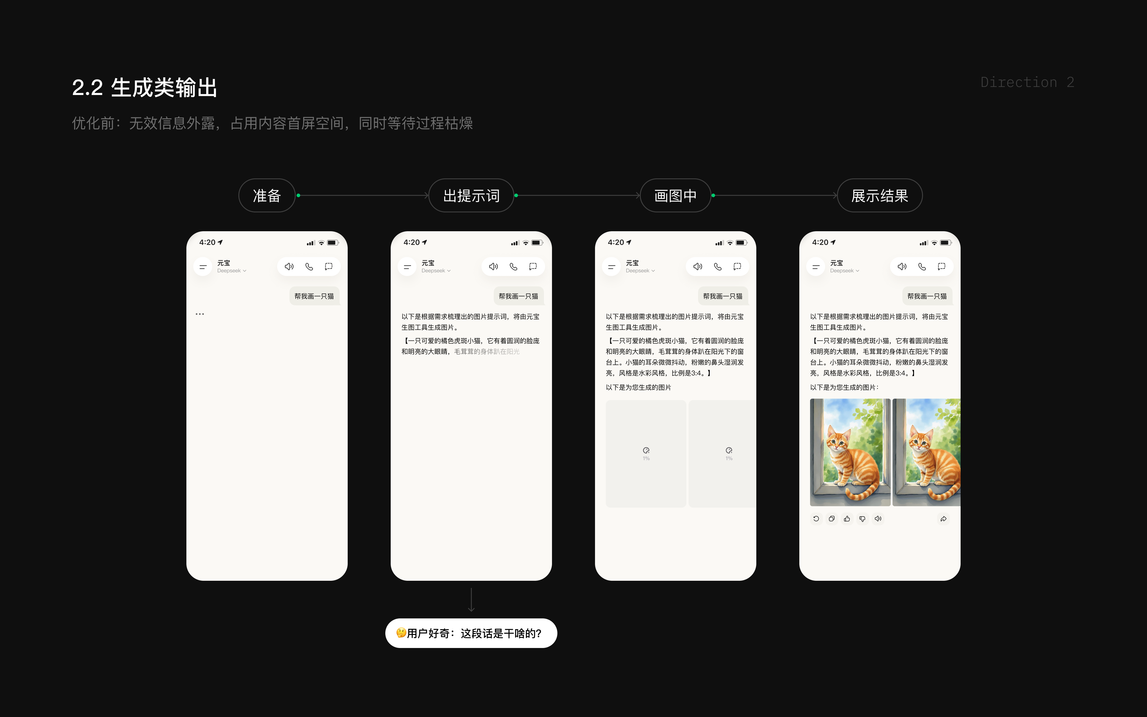 生成类输出优化前画面