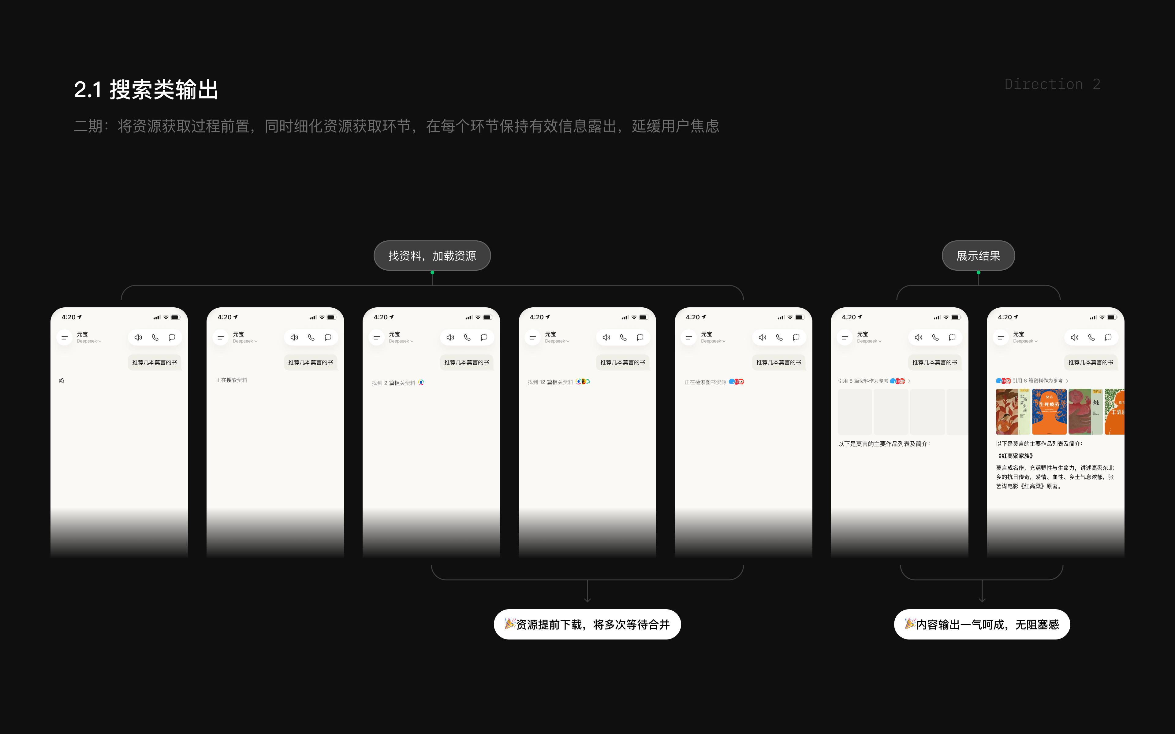搜索类输出二期链路画面