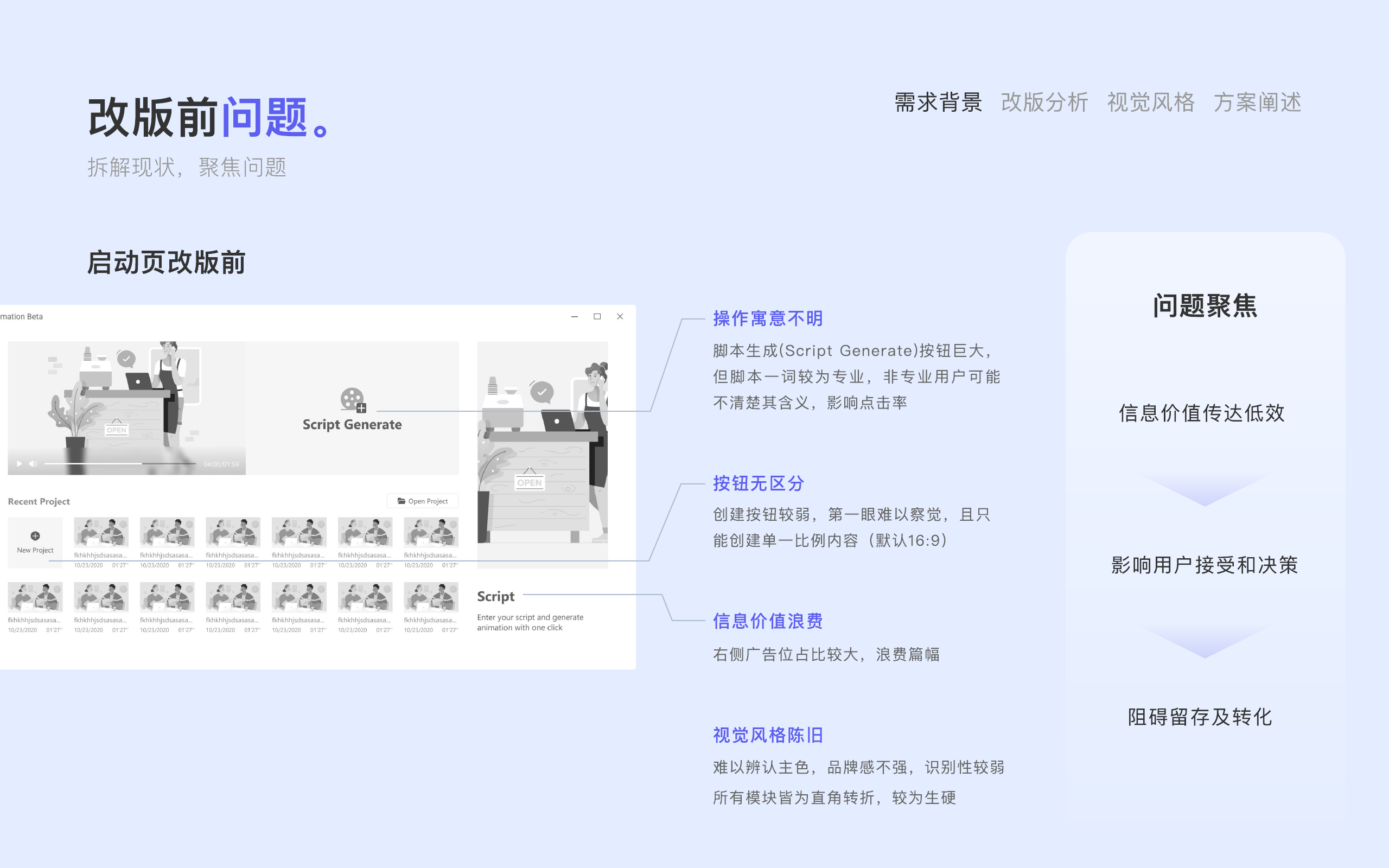 Anireel 启动页改版前问题拆解